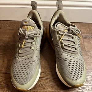 Nike air max 270 size 9 green and gold